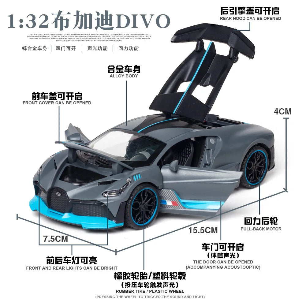 Bugatti Veyron divo Alloy Car Model Diecasts & Toy Vehicles Toy Cars Kid Toys For Children Gifts Boy Toy