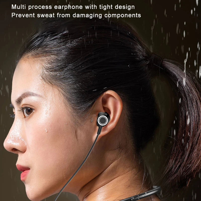 BT-107 Neckband Earphone Bluetooth 5.3 Wireless Headphones Magnetic Sports Waterproof Earbdus For IPhone Xiaomi Music Headset