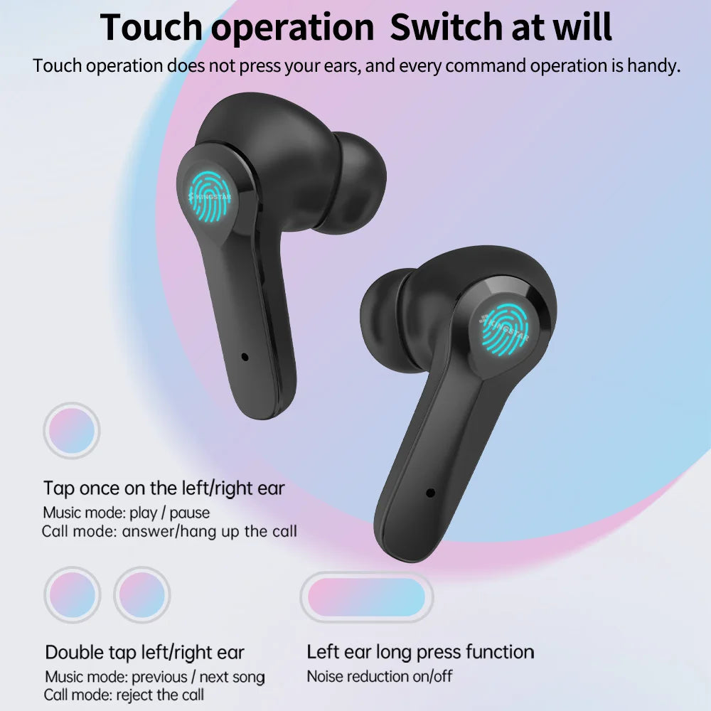 KINGSTAR ANC TWS Bluetooth 5.0 Earphones Wireless Headphones  Sports Waterproof Earbuds Active Noise Cancelling Headset With Mic