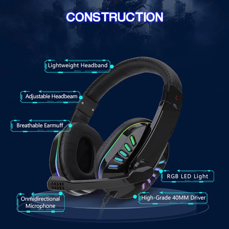 KINGSTAR 3.5mm Wired Gaming Headphones Gamer Headset Stereo Noise Cancelling Earphone with Microphone for PS4/5 Xbox PC Laptop