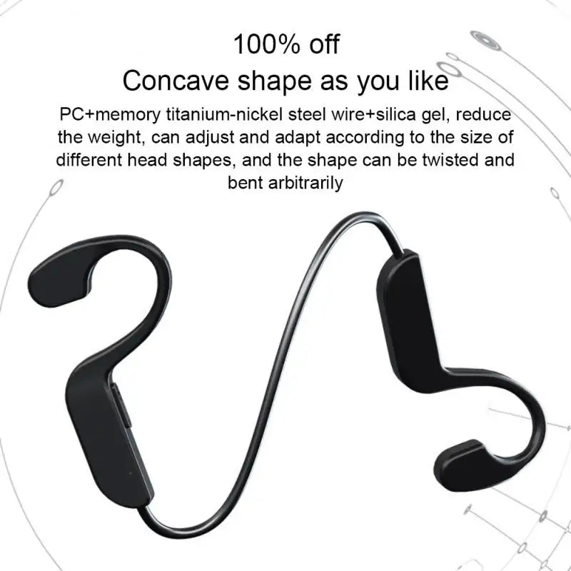 G10 Bone Conduction Earphones Bluetooth-compatible 5.0 Double Noise Reduction Headset Waterproof Wireless Sport Headphones