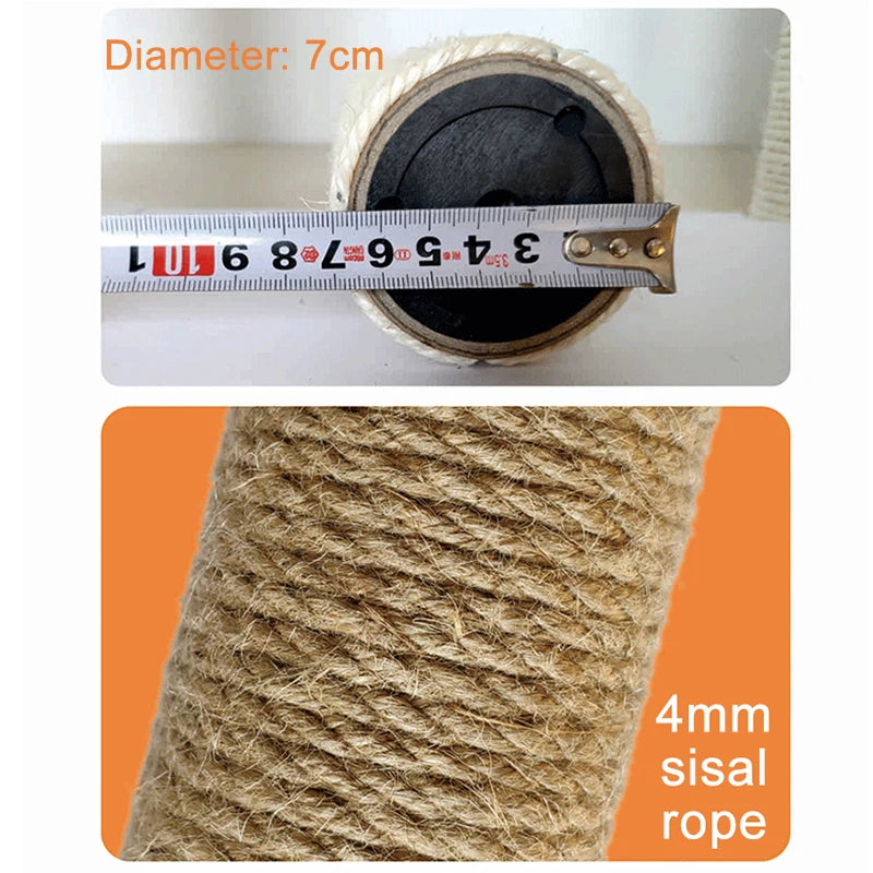 Cat Scratching Post for Cat Tree Tower DIY Cat Climbing Frame Replacement Post Sisal Rope Entangle Kitten Toy Scratch Furniture