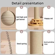 Cats Accessories Scratcher Scrapers Tower Scratch Tree Scratching Post Tower House Shelves Playground Things For Cat Pole Home